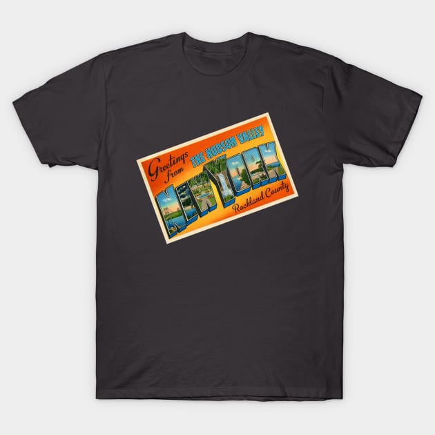 Greetings From Rockland County NY T-Shirt by MatchbookGraphics